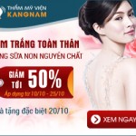 Giảm tới 50% tắm trắng bằng sữa non nguyên chất nhân dịp 20/10